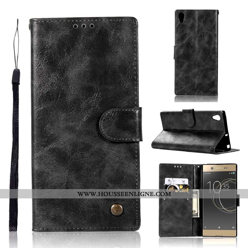 Coque Sony Xperia Xa1 Ultra Cuir Protection Tout Compris Incassable Rouge Étui
