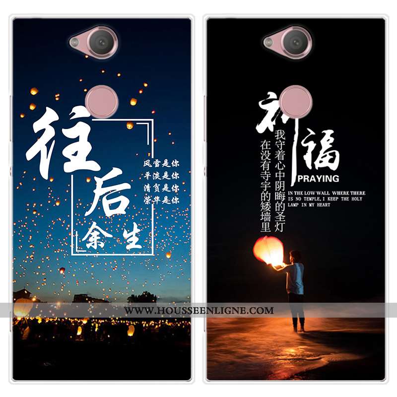 Coque Sony Xperia Xa2 Fluide Doux Mode Téléphone Portable Noir Tout Compris Incassable
