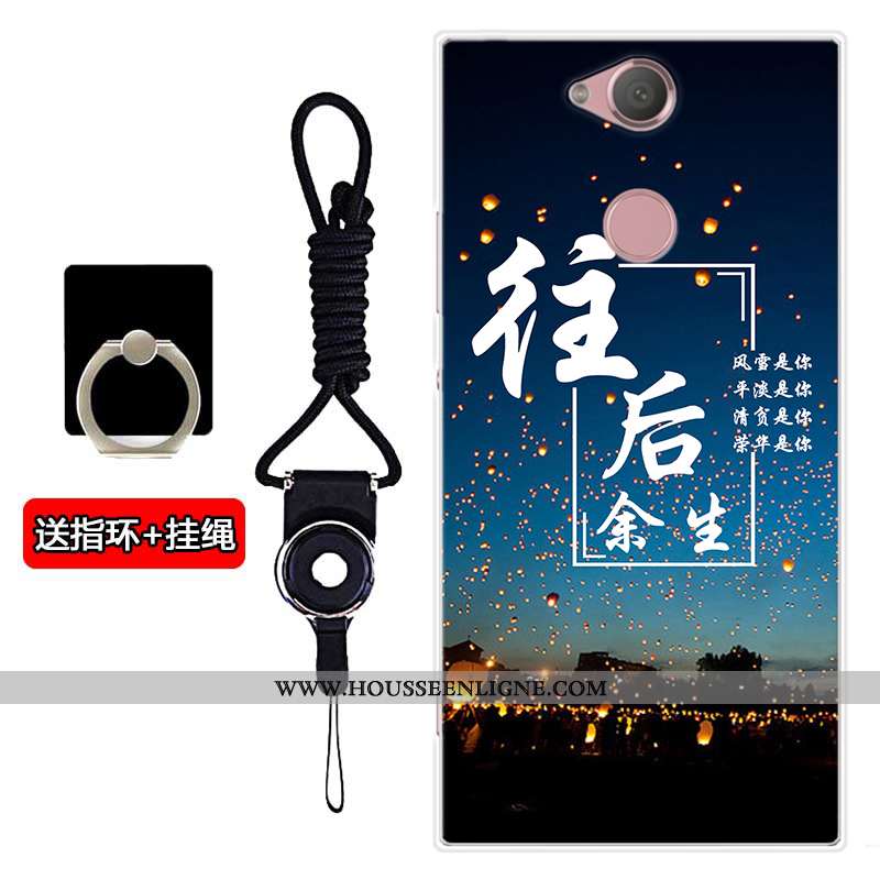 Coque Sony Xperia Xa2 Fluide Doux Mode Téléphone Portable Noir Tout Compris Incassable