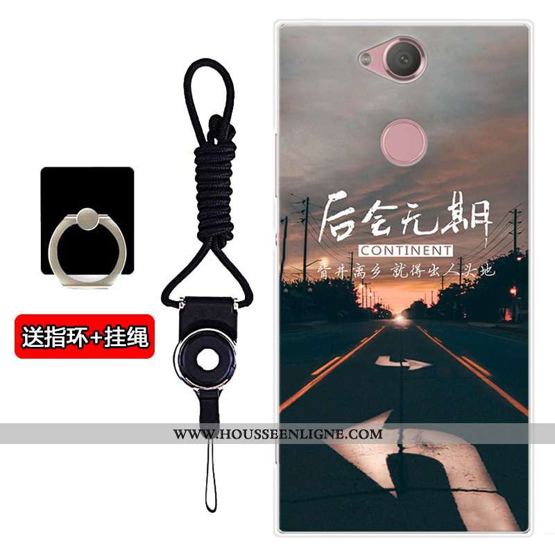 Coque Sony Xperia Xa2 Fluide Doux Mode Téléphone Portable Noir Tout Compris Incassable