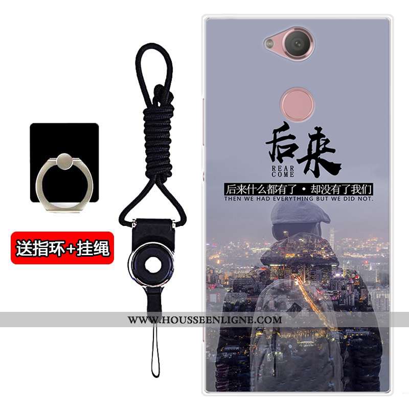 Coque Sony Xperia Xa2 Fluide Doux Mode Téléphone Portable Noir Tout Compris Incassable