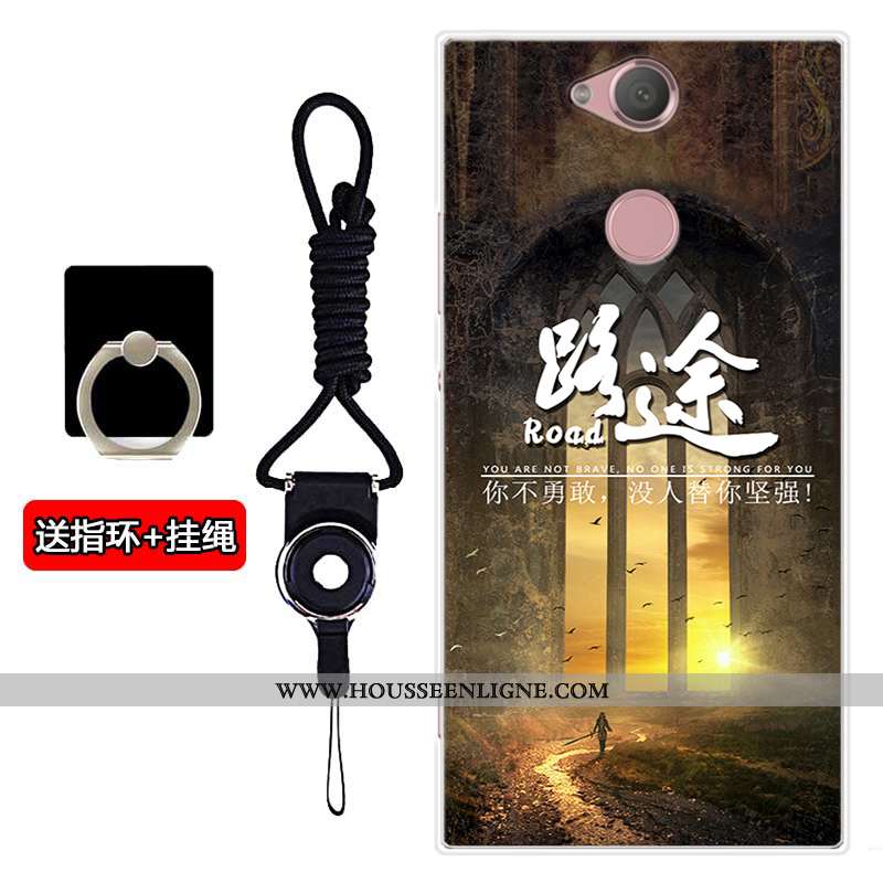 Coque Sony Xperia Xa2 Fluide Doux Mode Téléphone Portable Noir Tout Compris Incassable