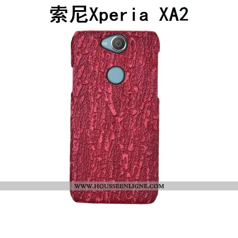 Coque Sony Xperia Xa2 Luxe Créatif Étui Cuir Arbres Bleu Couvercle Arrière