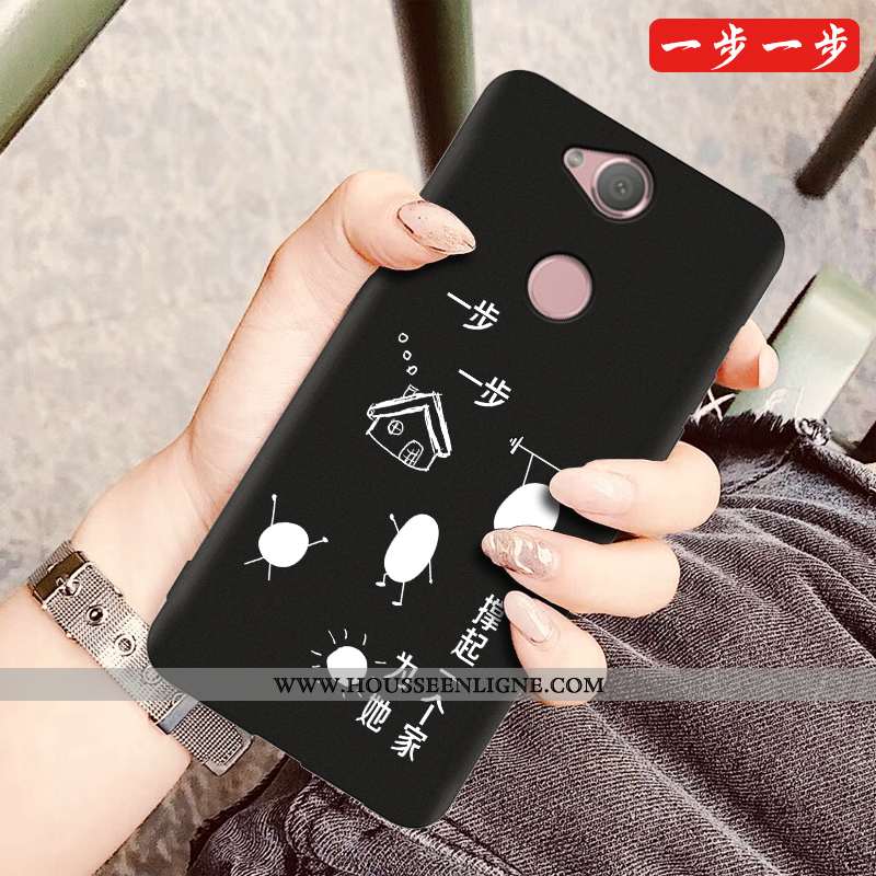 Coque Sony Xperia Xa2 Plus Dessin Animé Silicone Téléphone Portable Nouveau Noir Protection