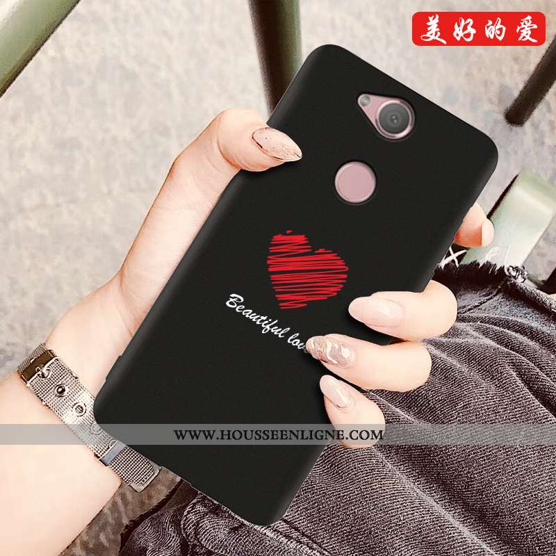Coque Sony Xperia Xa2 Plus Dessin Animé Silicone Téléphone Portable Nouveau Noir Protection