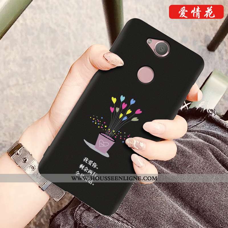 Coque Sony Xperia Xa2 Plus Dessin Animé Silicone Téléphone Portable Nouveau Noir Protection