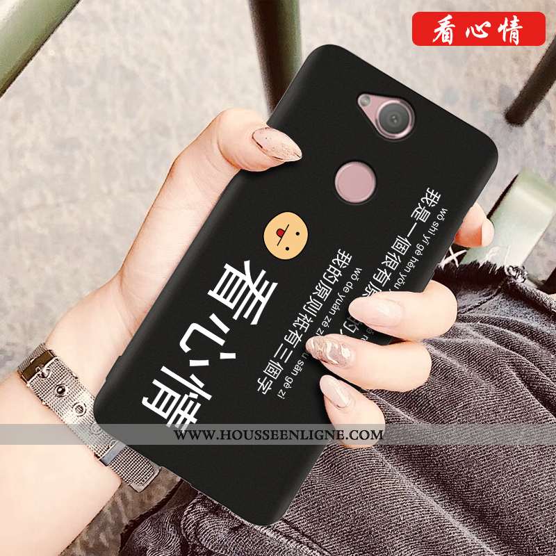 Coque Sony Xperia Xa2 Plus Dessin Animé Silicone Téléphone Portable Nouveau Noir Protection