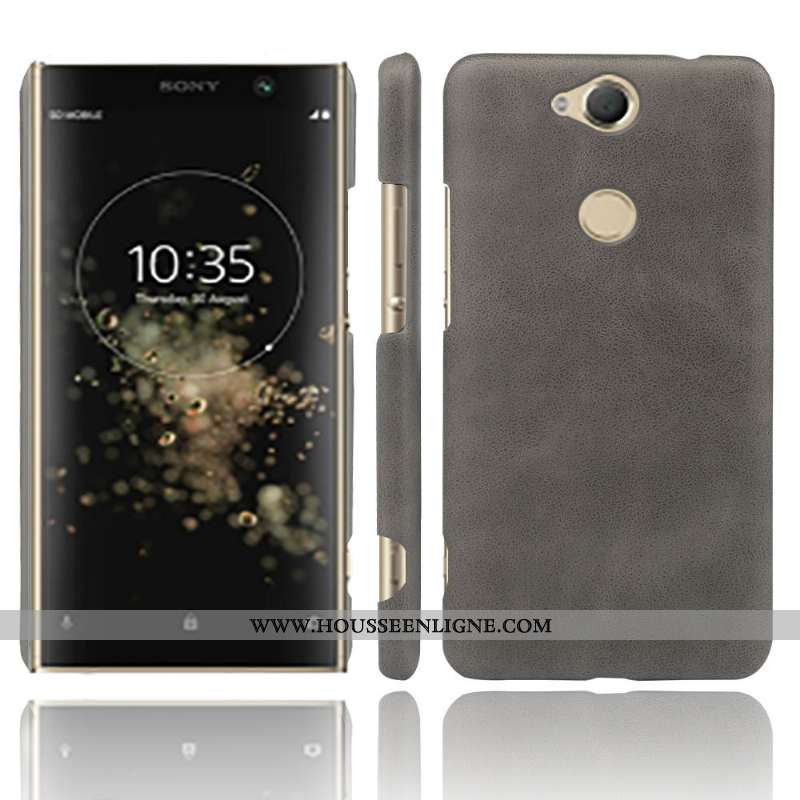 Coque Sony Xperia Xa2 Plus Protection Cuir Téléphone Portable Qualité Difficile Étui Orange