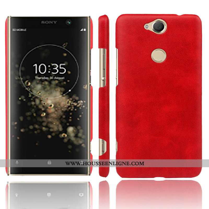 Coque Sony Xperia Xa2 Plus Protection Cuir Téléphone Portable Qualité Difficile Étui Orange