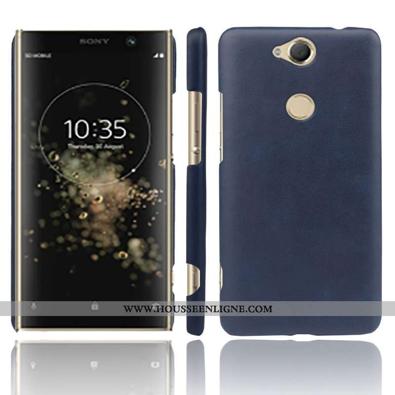 Coque Sony Xperia Xa2 Plus Protection Cuir Téléphone Portable Qualité Difficile Étui Orange