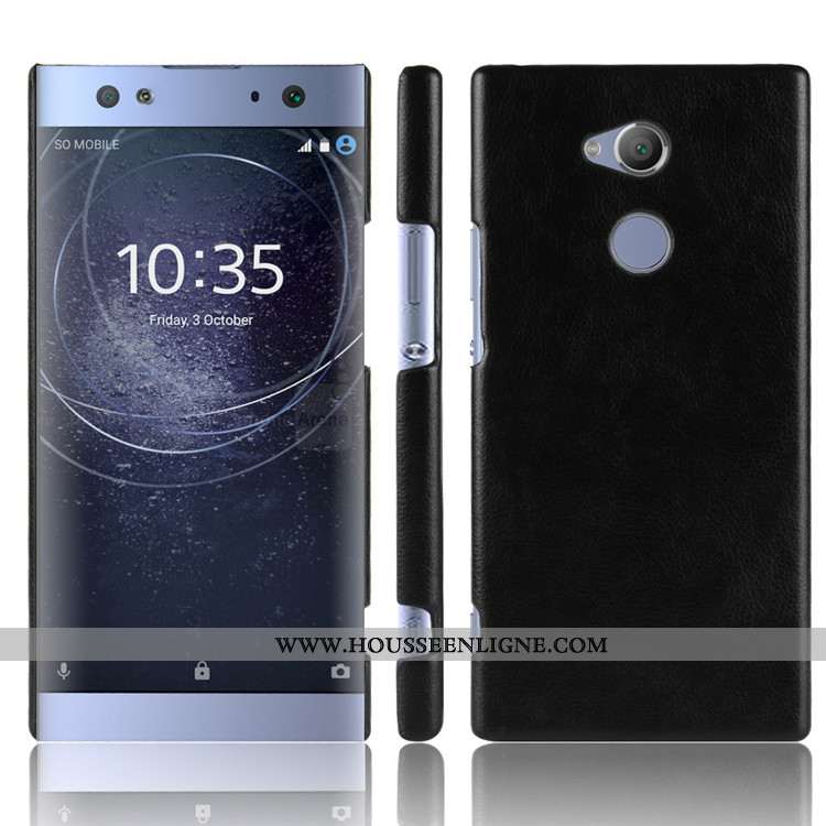 Coque Sony Xperia Xa2 Protection Cuir Téléphone Portable Difficile Rouge Étui