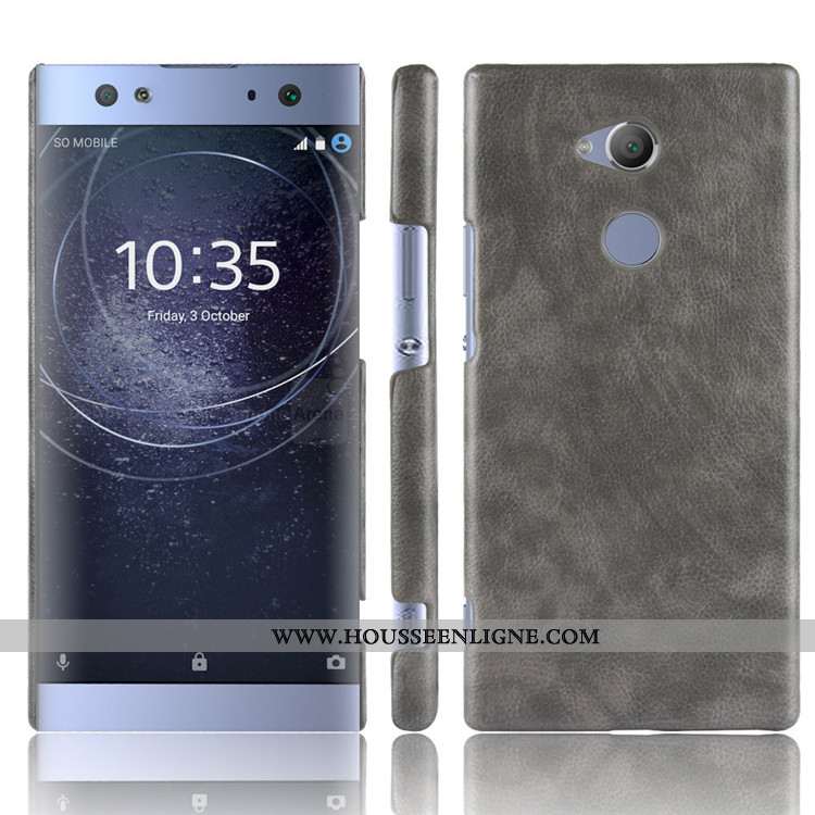 Coque Sony Xperia Xa2 Protection Cuir Téléphone Portable Difficile Rouge Étui