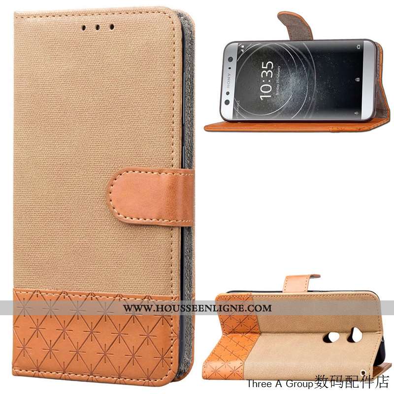 Coque Sony Xperia Xa2 Ultra Cuir Personnalité Créatif Vert Téléphone Portable Étui Carte Verte