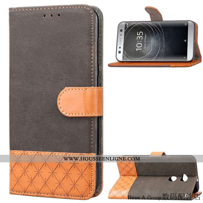 Coque Sony Xperia Xa2 Ultra Cuir Personnalité Créatif Vert Téléphone Portable Étui Carte Verte