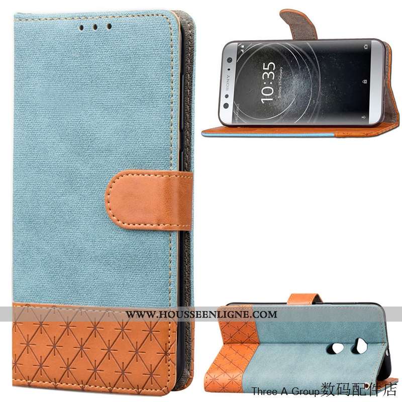 Coque Sony Xperia Xa2 Ultra Cuir Personnalité Créatif Vert Téléphone Portable Étui Carte Verte