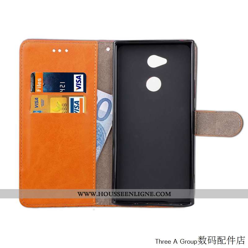 Coque Sony Xperia Xa2 Ultra Cuir Personnalité Créatif Vert Téléphone Portable Étui Carte Verte