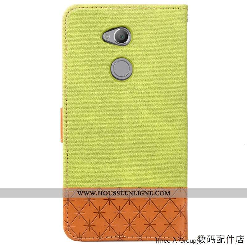Coque Sony Xperia Xa2 Ultra Cuir Personnalité Créatif Vert Téléphone Portable Étui Carte Verte