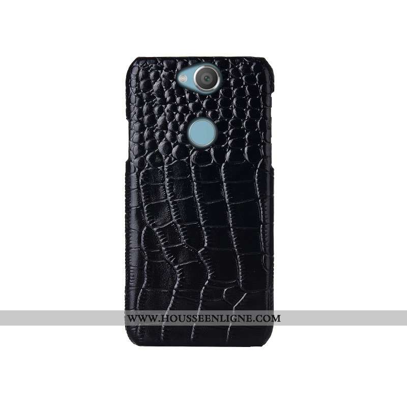 Coque Sony Xperia Xa2 Ultra Mode Protection Cuir Véritable Étui Couvercle Arrière Téléphone Portable