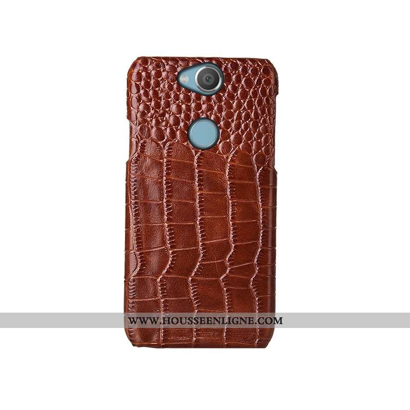 Coque Sony Xperia Xa2 Ultra Mode Protection Cuir Véritable Étui Couvercle Arrière Téléphone Portable
