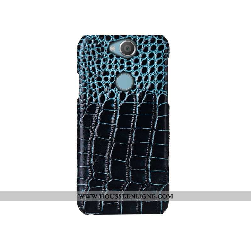 Coque Sony Xperia Xa2 Ultra Mode Protection Cuir Véritable Étui Couvercle Arrière Téléphone Portable