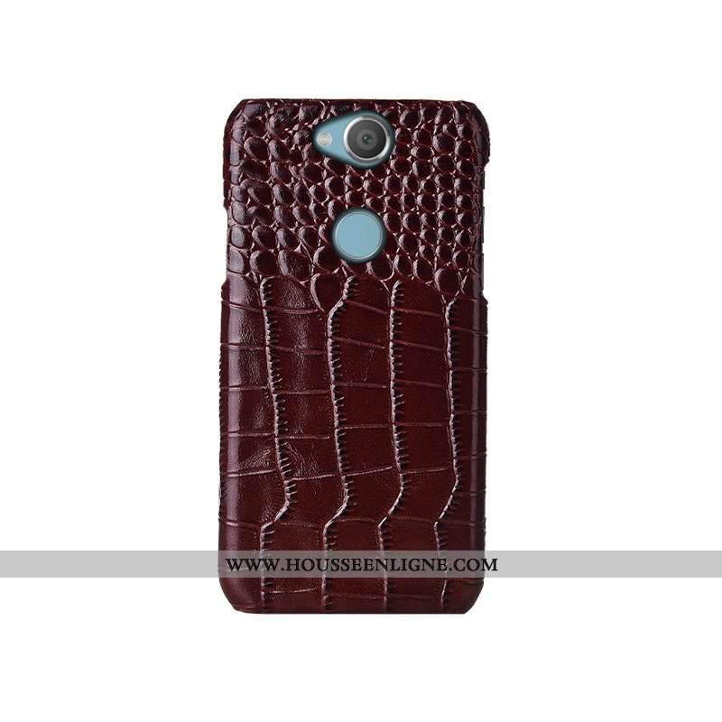Coque Sony Xperia Xa2 Ultra Mode Protection Cuir Véritable Étui Couvercle Arrière Téléphone Portable