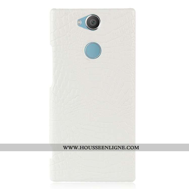 Coque Sony Xperia Xa2 Vintage Modèle Fleurie Protection Difficile Crocodile Téléphone Portable Noir
