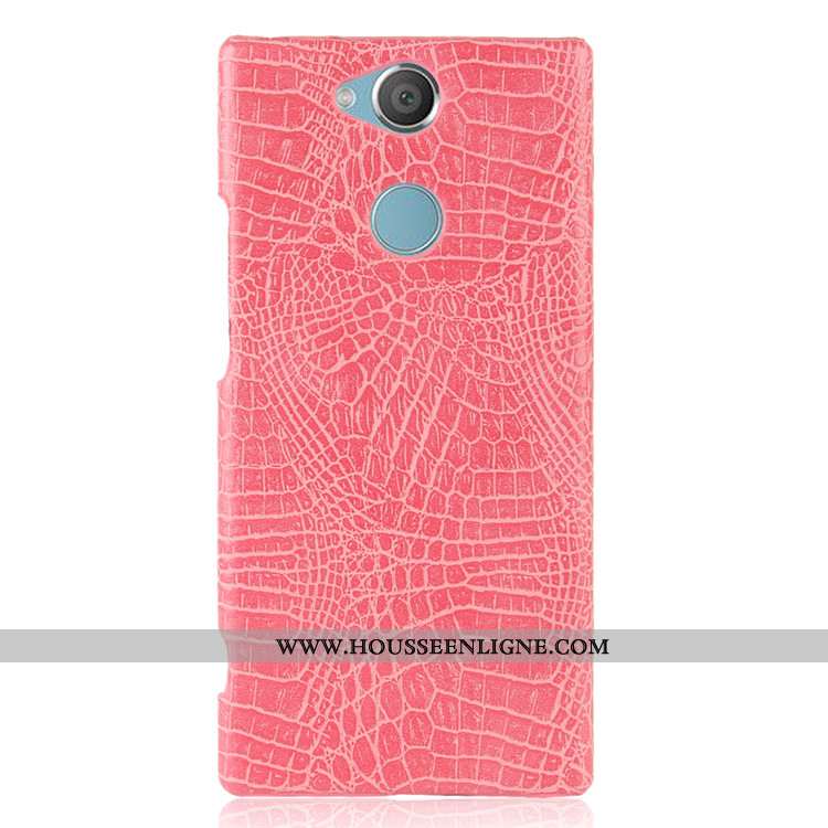 Coque Sony Xperia Xa2 Vintage Modèle Fleurie Protection Difficile Crocodile Téléphone Portable Noir