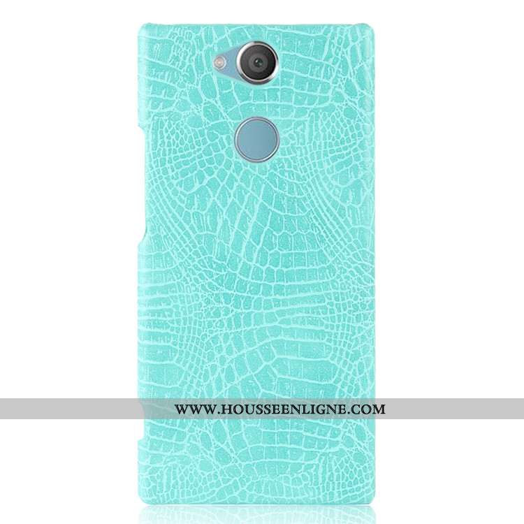 Coque Sony Xperia Xa2 Vintage Modèle Fleurie Protection Difficile Crocodile Téléphone Portable Noir