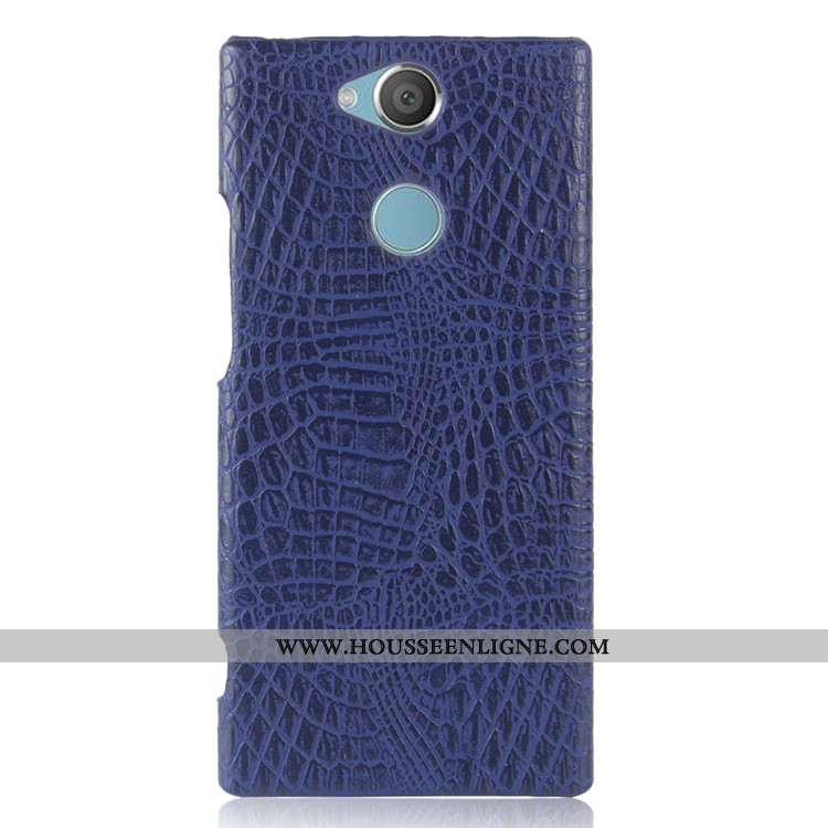 Coque Sony Xperia Xa2 Vintage Modèle Fleurie Protection Difficile Crocodile Téléphone Portable Noir