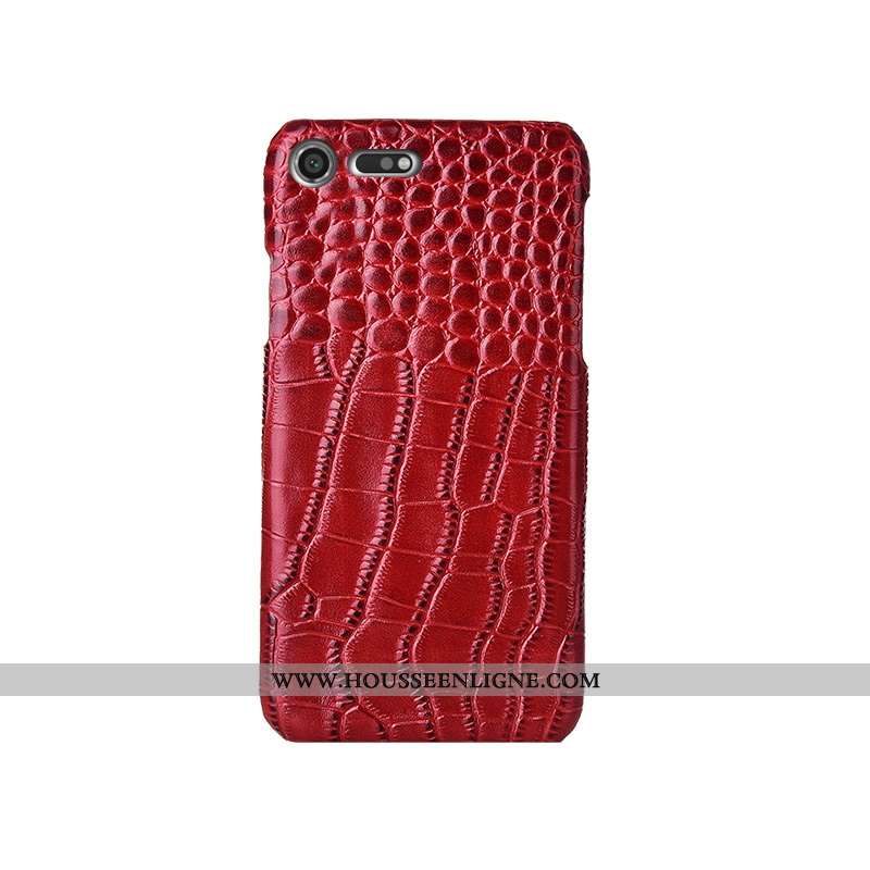 Coque Sony Xperia Xz Premium Mode Protection Cuir Véritable Créatif Couvercle Arrière Étui Noir