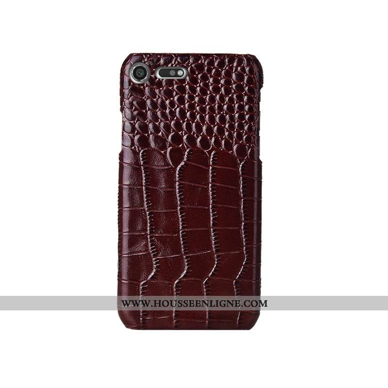 Coque Sony Xperia Xz Premium Mode Protection Cuir Véritable Créatif Couvercle Arrière Étui Noir