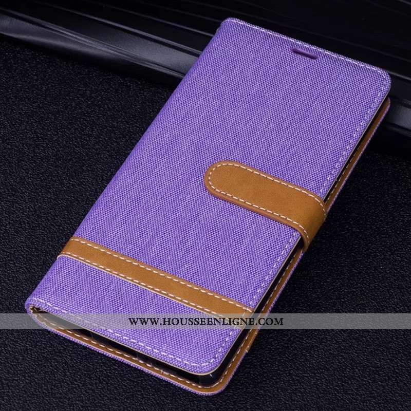 Coque Sony Xperia Xz Premium Protection Créatif Nouveau Étui Housse En Denim Violet
