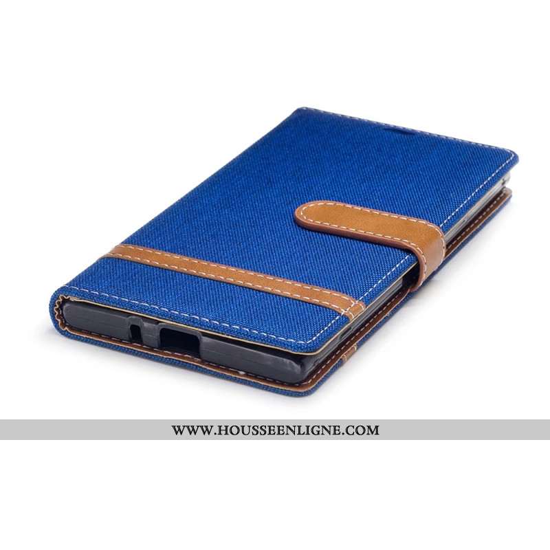 Coque Sony Xperia Xz Premium Protection Créatif Nouveau Étui Housse En Denim Violet