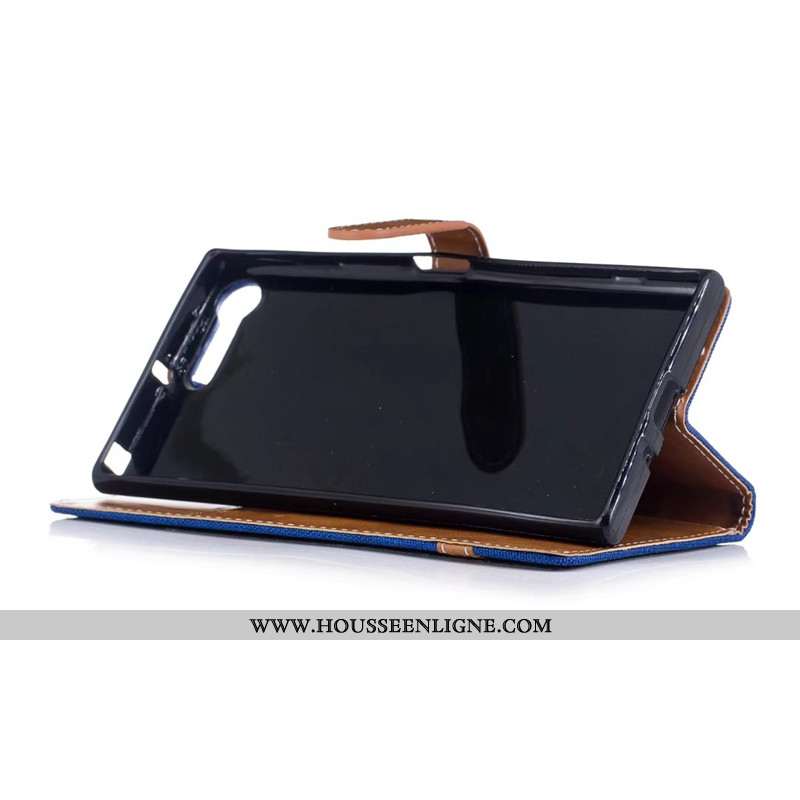Coque Sony Xperia Xz Premium Protection Créatif Nouveau Étui Housse En Denim Violet