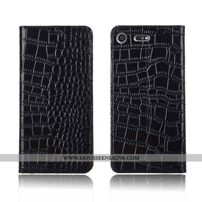 Coque Sony Xperia Xz1 Compact Fluide Doux Silicone Incassable Téléphone Portable Étui Crocodile Bleu