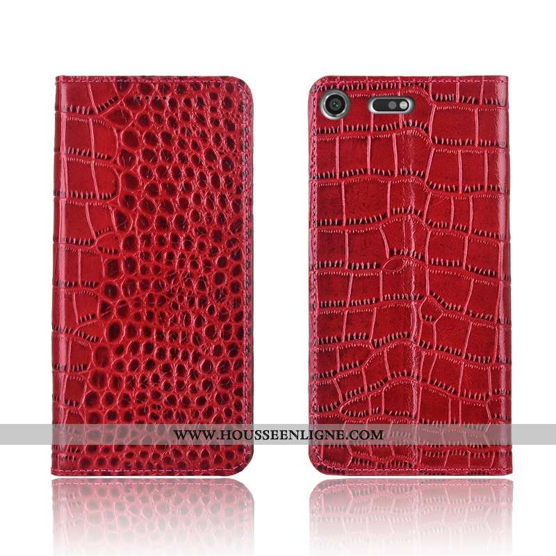 Coque Sony Xperia Xz1 Compact Fluide Doux Silicone Incassable Téléphone Portable Étui Crocodile Bleu