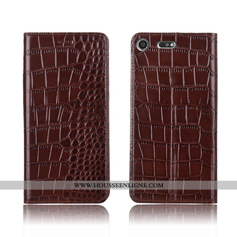 Coque Sony Xperia Xz1 Compact Fluide Doux Silicone Incassable Téléphone Portable Étui Crocodile Bleu