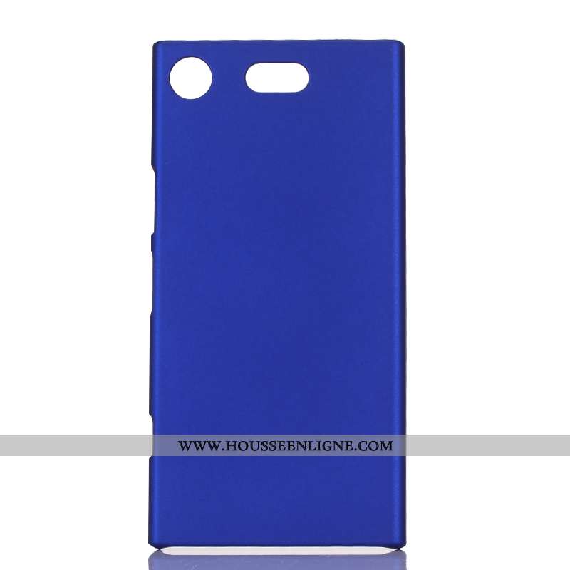 Coque Sony Xperia Xz1 Compact Protection Délavé En Daim Téléphone Portable Étui Bleu Difficile