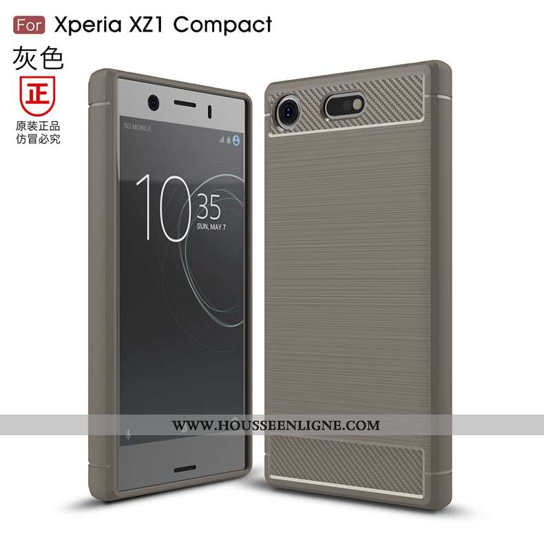 Coque Sony Xperia Xz1 Compact Protection Modèle Fleurie Fibre Silicone Téléphone Portable Incassable