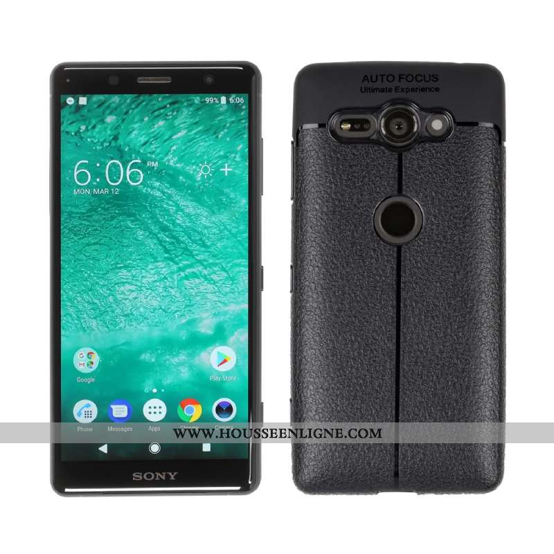 Coque Sony Xperia Xz2 Compact Bleu Marin Téléphone Portable Étui Bleu Foncé