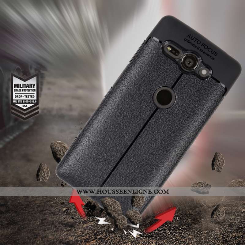 Coque Sony Xperia Xz2 Compact Bleu Marin Téléphone Portable Étui Bleu Foncé