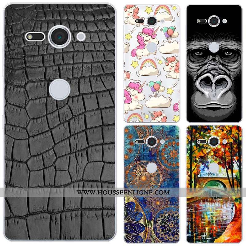 Coque Sony Xperia Xz2 Compact Créatif Silicone Téléphone Portable Étui Noir