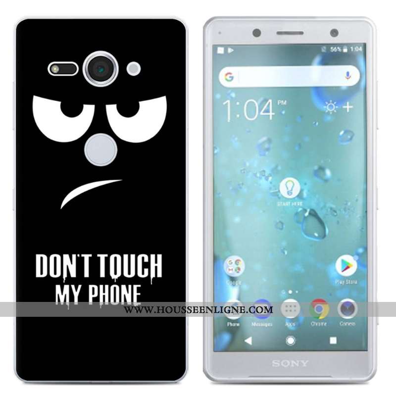 Coque Sony Xperia Xz2 Compact Créatif Silicone Téléphone Portable Étui Noir