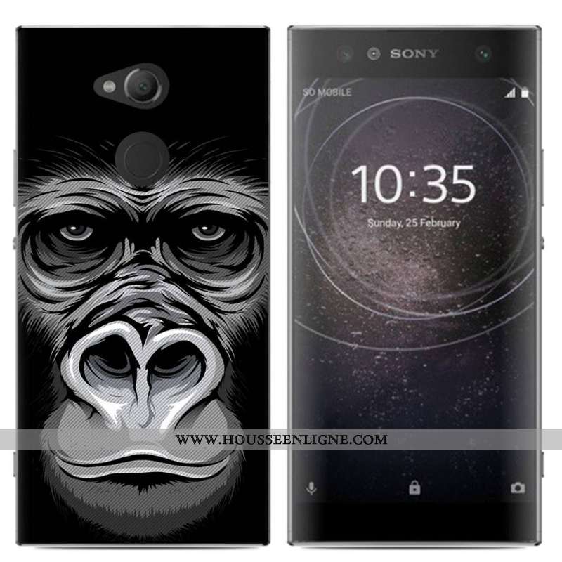 Coque Sony Xperia Xz2 Compact Créatif Silicone Téléphone Portable Étui Noir