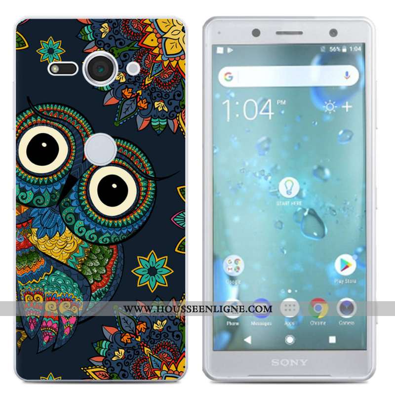 Coque Sony Xperia Xz2 Compact Créatif Silicone Téléphone Portable Étui Noir