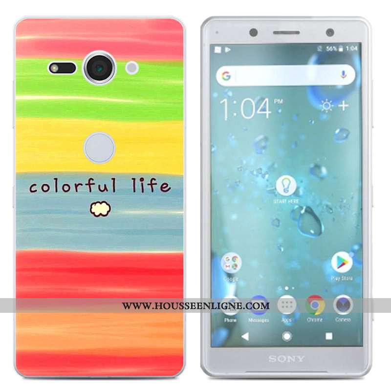 Coque Sony Xperia Xz2 Compact Créatif Silicone Téléphone Portable Étui Noir