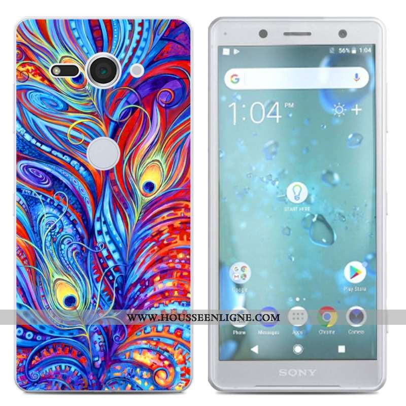 Coque Sony Xperia Xz2 Compact Créatif Silicone Téléphone Portable Étui Noir