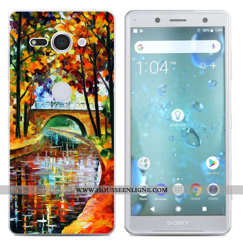 Coque Sony Xperia Xz2 Compact Créatif Silicone Téléphone Portable Étui Noir