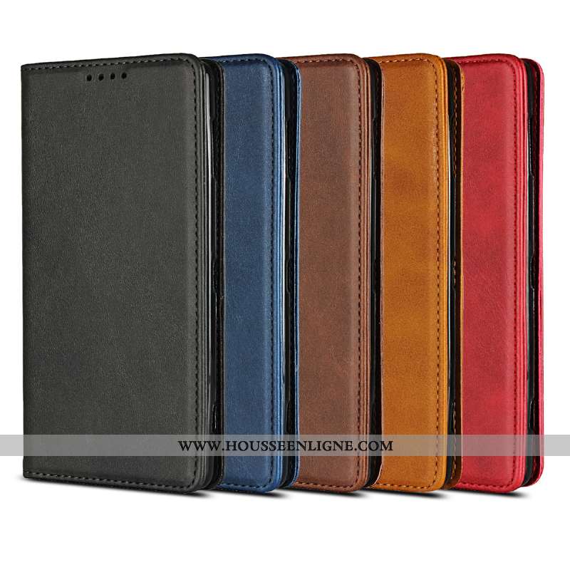 Coque Sony Xperia Xz2 Compact Cuir Protection Étui Noir Téléphone Portable