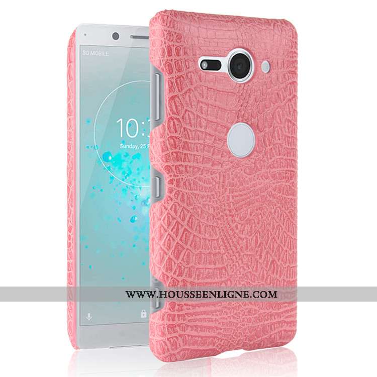 Coque Sony Xperia Xz2 Compact Modèle Fleurie Vintage Étui Difficile Noir Téléphone Portable Crocodil
